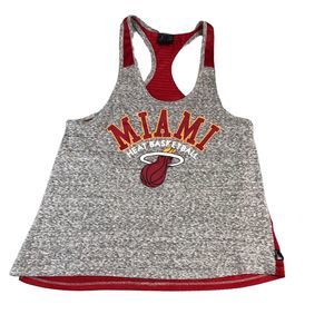 NBA Tank‎ Top Womens Medium Gray Miami Heat Basketball Workout Sportswear Logo